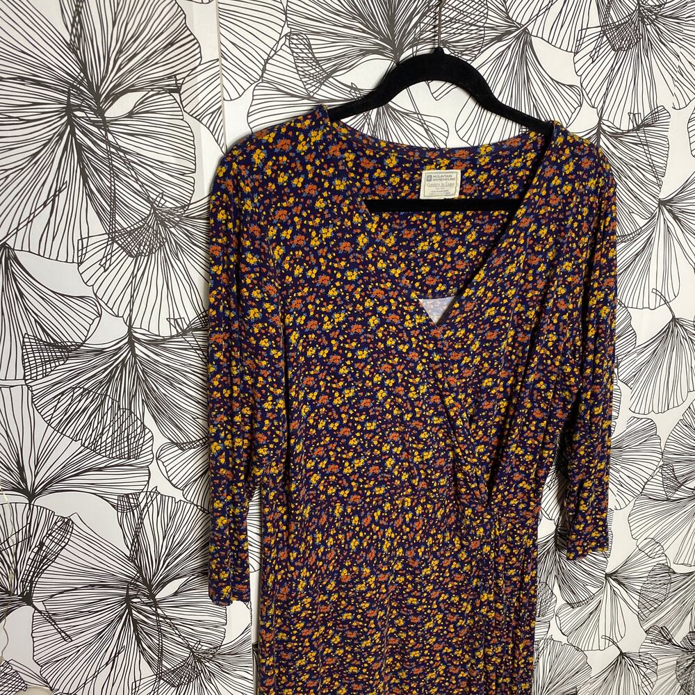 Mountain Warehouse Navy Ditsy Floral Jersey Midi Dress Women's Size: 14 - Picture 5 of 6